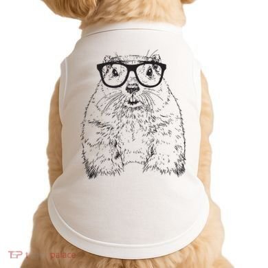 Hipster Groundhog In Nerd Glasses Animal Doggie Tank