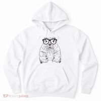 Hipster Groundhog In Nerd Glasses Animal Hoodie thumb 0