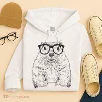 Hipster Groundhog In Nerd Glasses Animal Hoodie thumb 4