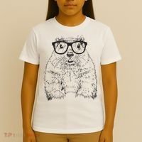 Hipster Groundhog In Nerd Glasses Animal T-Shirt thumb 4