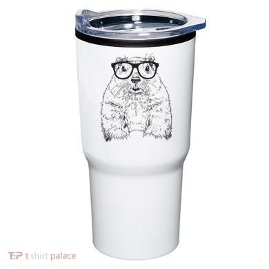 Hipster Groundhog In Nerd Glasses Animal Tumbler