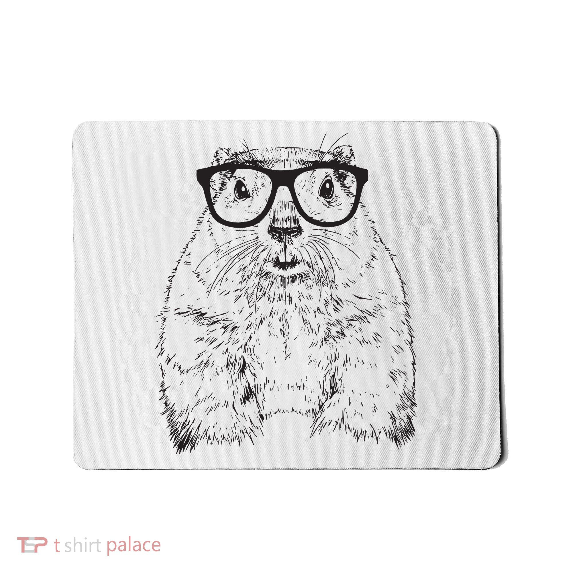 Hipster Groundhog In Nerd Glasses Animal Mousepad