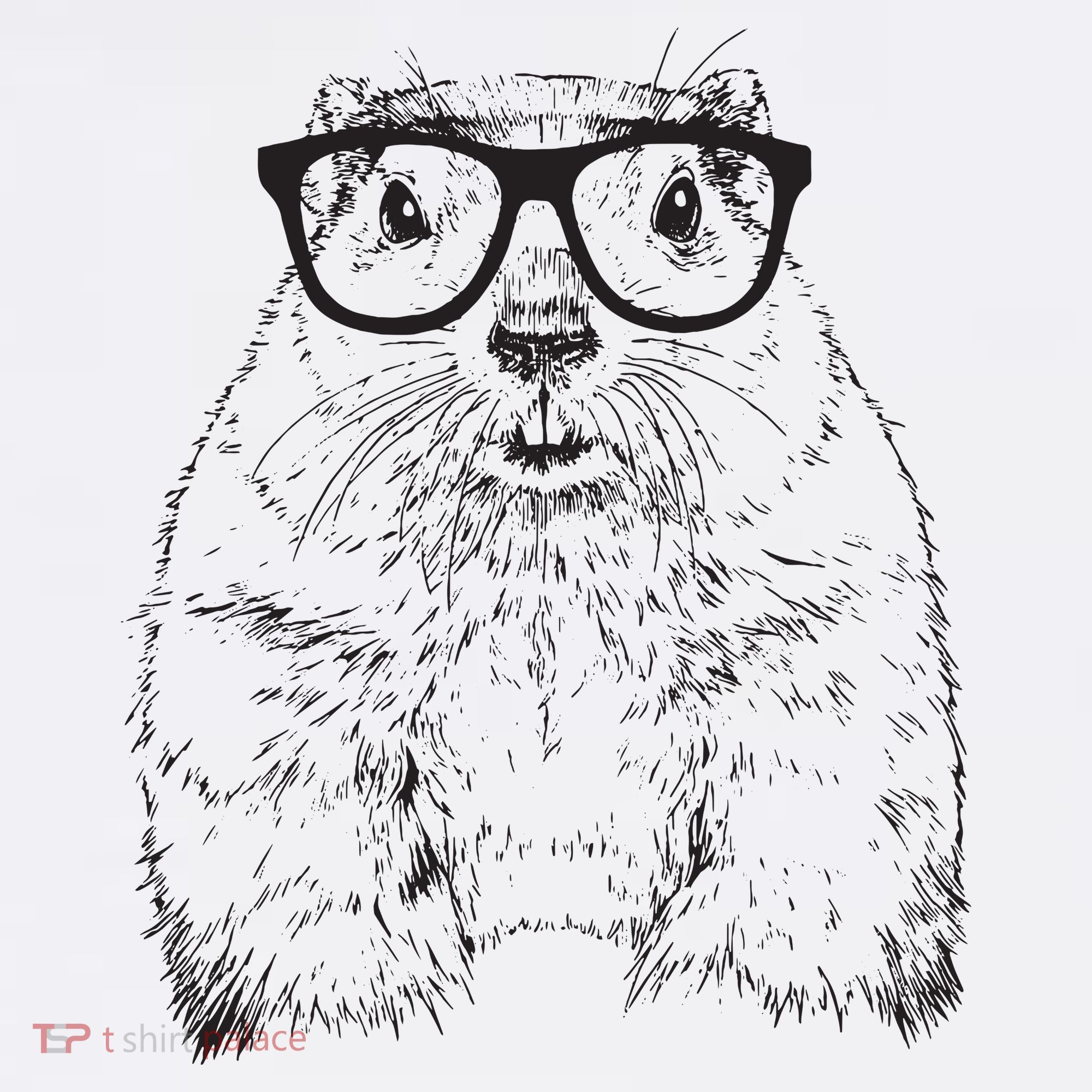 Hipster Groundhog In Nerd Glasses Animal Mousepad