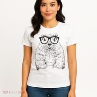 Hipster Groundhog In Nerd Glasses Animal Women's T-Shirt thumb 4