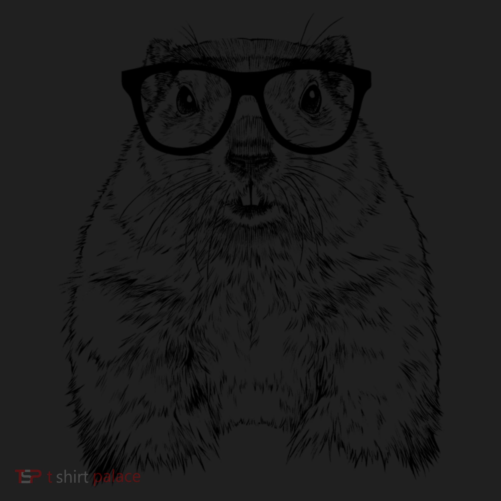 Hipster Groundhog In Nerd Glasses Animal Women's Sweatshirt