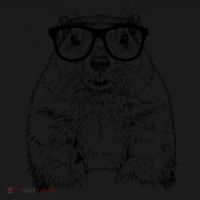 Hipster Groundhog In Nerd Glasses Animal Backpack thumb 2