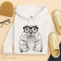 Hipster Groundhog In Nerd Glasses Animal Hoodie thumb 4