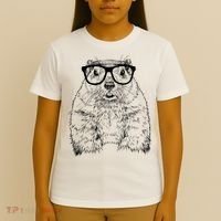 Hipster Groundhog In Nerd Glasses Animal T-Shirt thumb 4