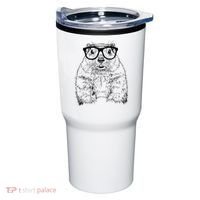 Hipster Groundhog In Nerd Glasses Animal Tumbler thumb 0