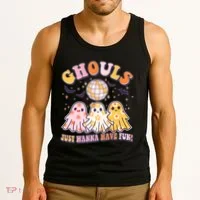 Halloween Ghouls Just Wanna Have Fun Tank Top thumb 3