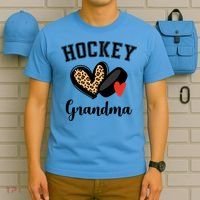 Hockey Grandma Leopard Heart Grandmother Meaningful Gift T-Shirt thumb 5