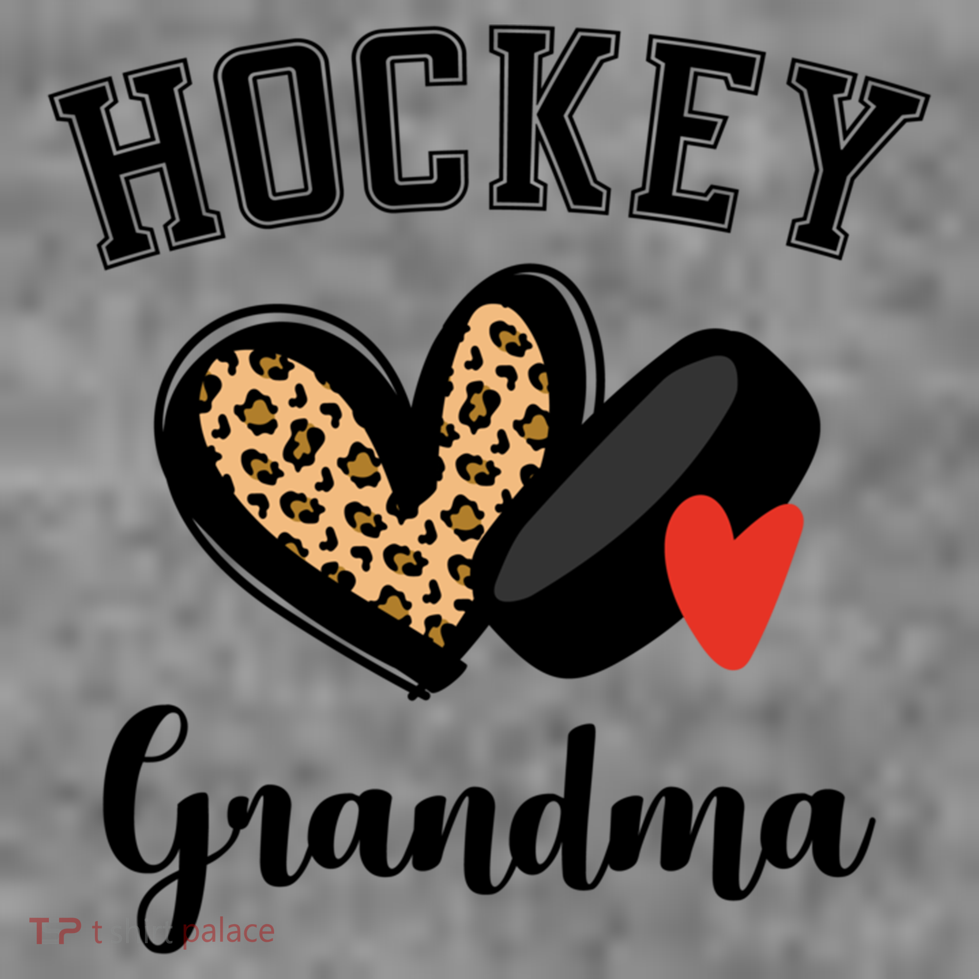 Hockey Grandma Leopard Heart Grandmother Meaningful Gift Toddler Hoodie