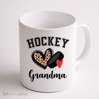 Hockey Grandma Leopard Heart Grandmother Meaningful Gift Coffee Mug thumb 1