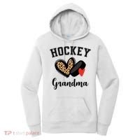 Hockey Grandma Leopard Heart Grandmother Meaningful Gift Women's Hoodie thumb 0