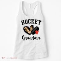 Hockey Grandma Leopard Heart Grandmother Meaningful Gift Women's Tank Top thumb 0