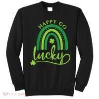 Happy Go Lucky Rainbow Shamrock St Patrick's Day Sweatshirt thumb 0