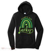 Happy Go Lucky Rainbow Shamrock St Patrick's Day Women's Hoodie thumb 0