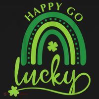 Happy Go Lucky Rainbow Shamrock St Patrick's Day Mousepad thumb 1