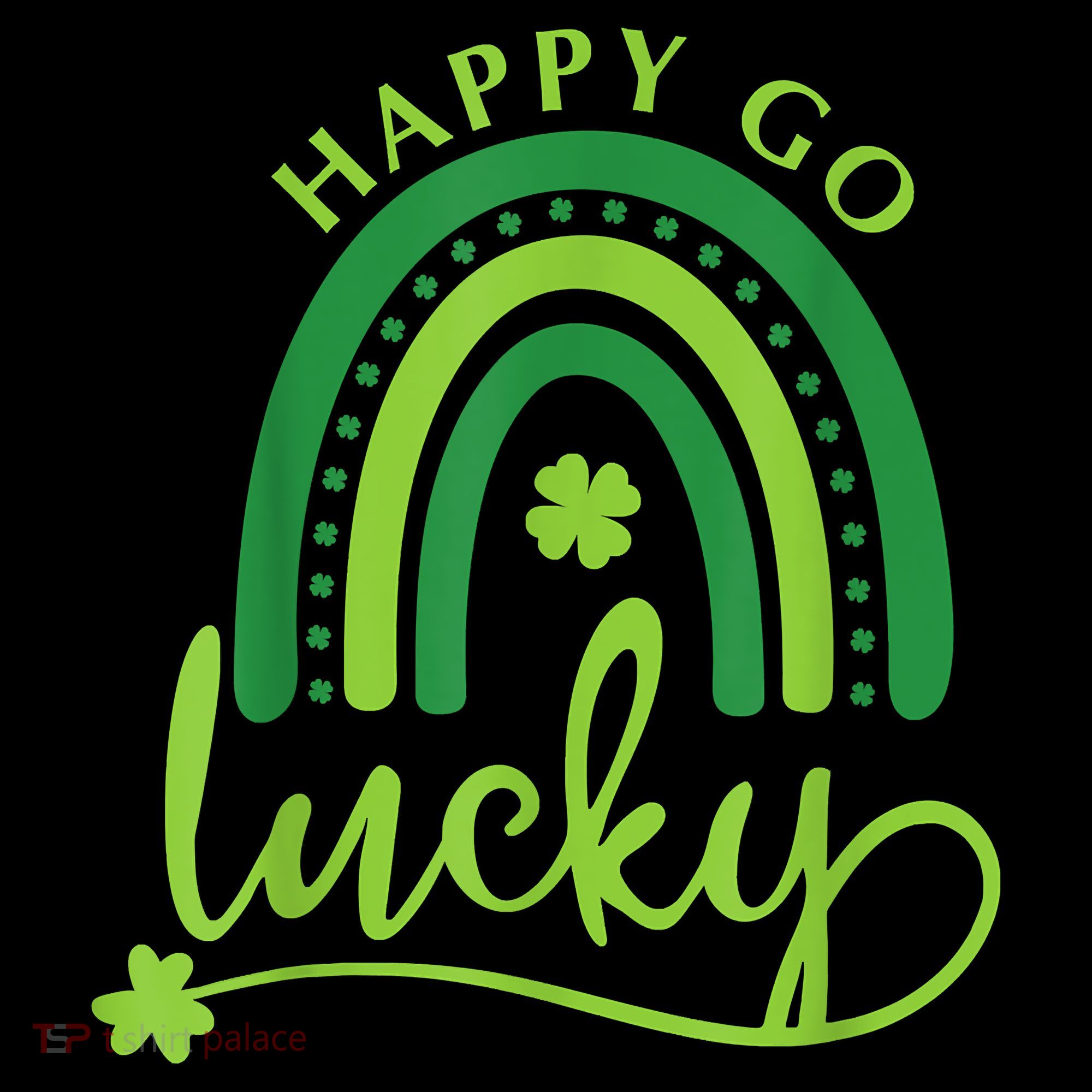 Happy Go Lucky Rainbow Shamrock St Patrick's Day Mousepad
