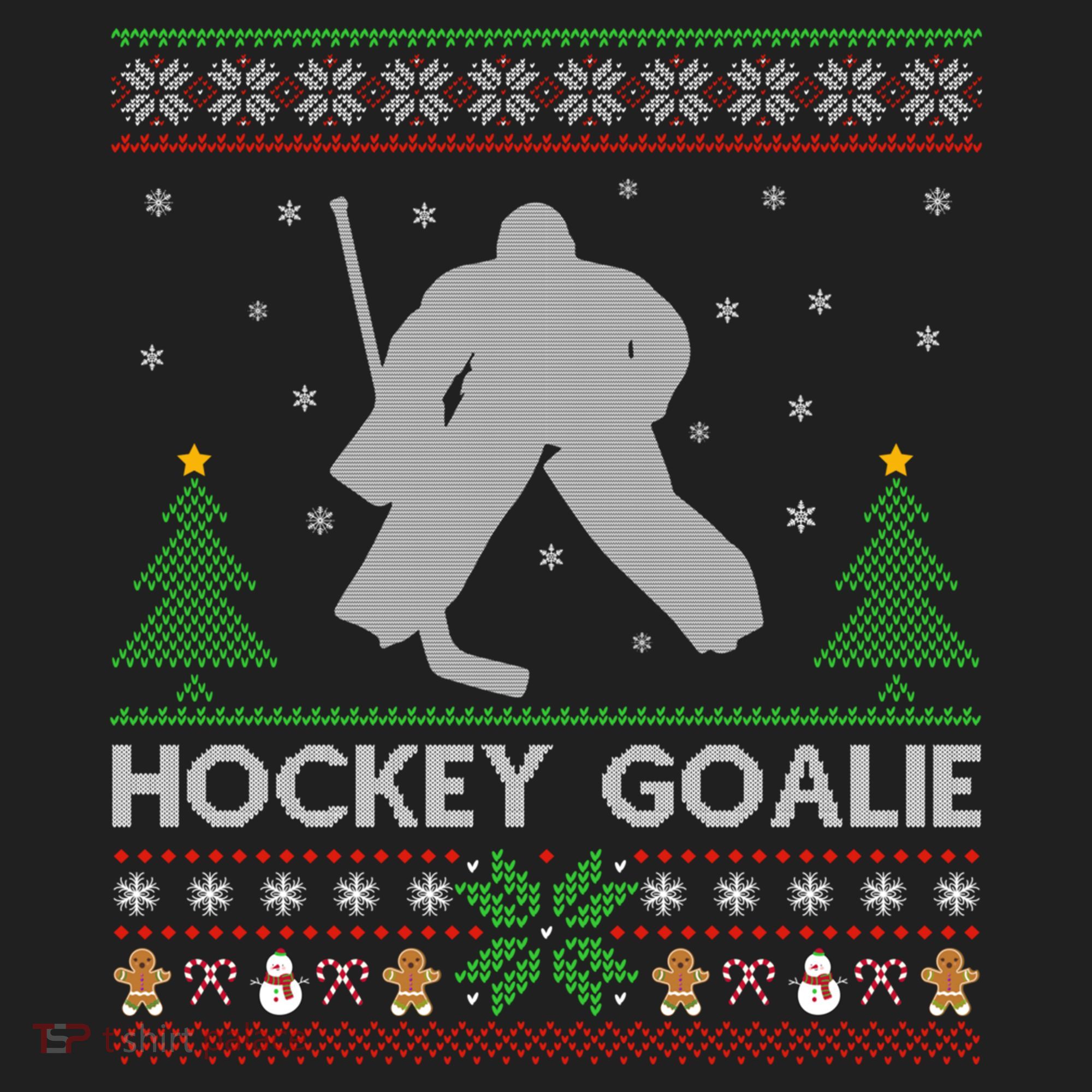 Hockey Goaltender Lover Ugly Hockey Goaltender Christmas Funny Gift Beanie