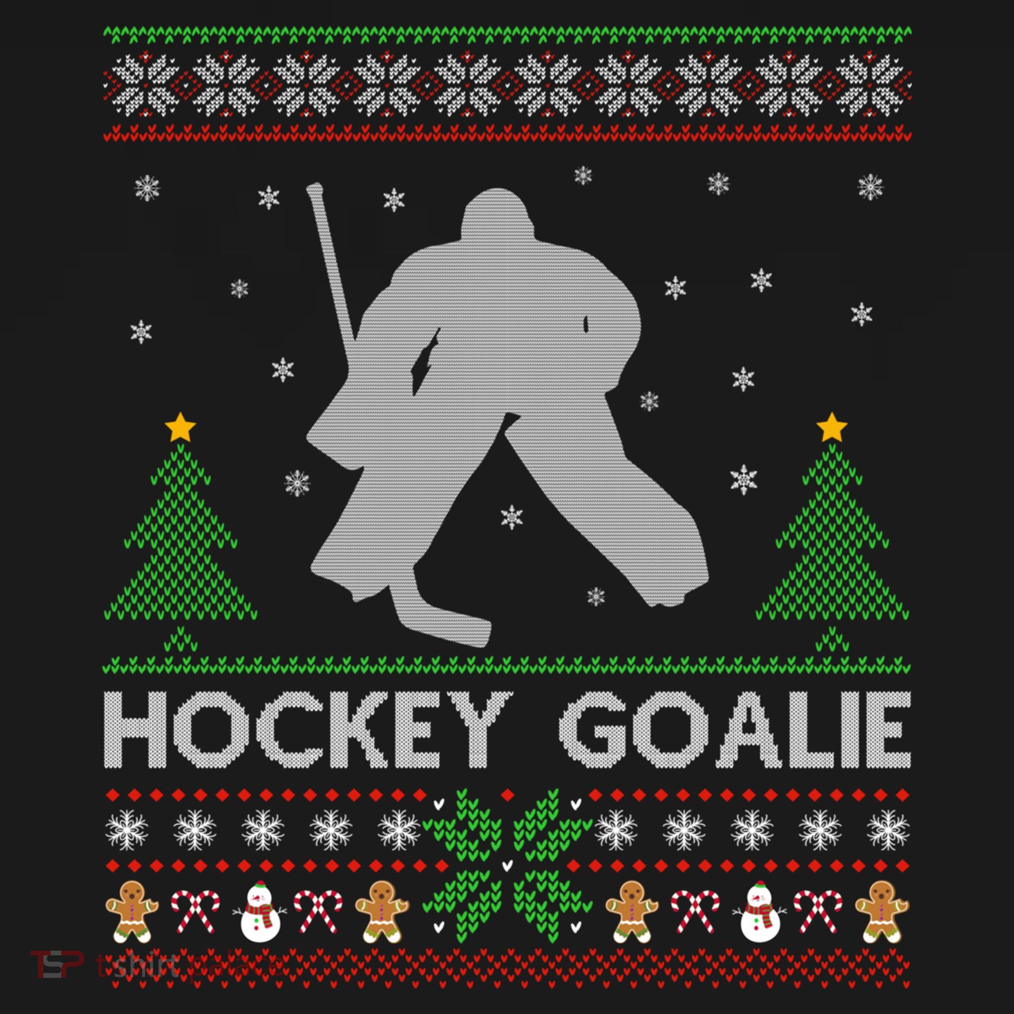 Hockey Goaltender Lover Ugly Hockey Goaltender Christmas Funny Gift Women's Hoodie