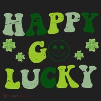 Happy Go Lucky Retro Hippie St Patrick's Day Women's Sweatshirt thumb 2