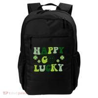 Happy Go Lucky Retro Hippie St Patrick's Day Backpack thumb 0