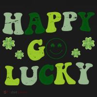 Happy Go Lucky Retro Hippie St Patrick's Day Coaster thumb 2