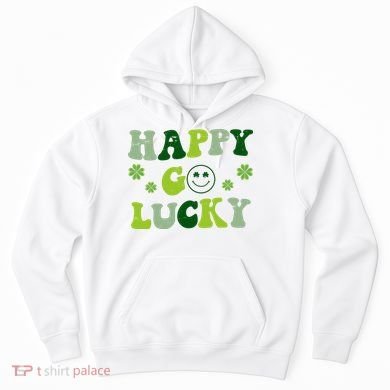 Happy Go Lucky Retro Hippie St Patrick's Day Hoodie