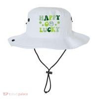 Happy Go Lucky Retro Hippie St Patrick's Day Bucket Hat thumb 0