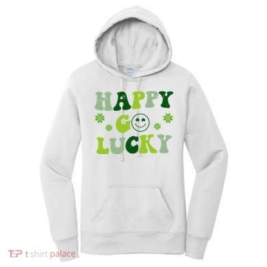 Happy Go Lucky Retro Hippie St Patrick's Day Women's Hoodie