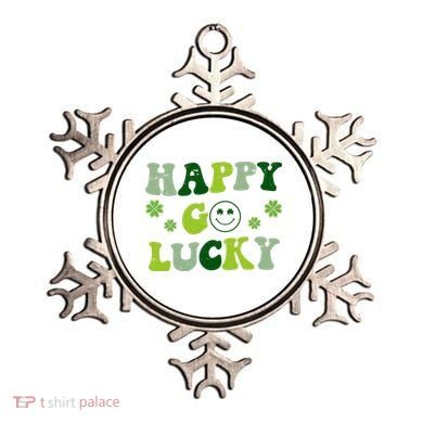 Happy Go Lucky Retro Hippie St Patrick's Day Ornament