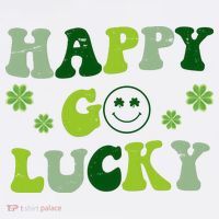 Happy Go Lucky Retro Hippie St Patrick's Day Baby Bodysuit thumb 2