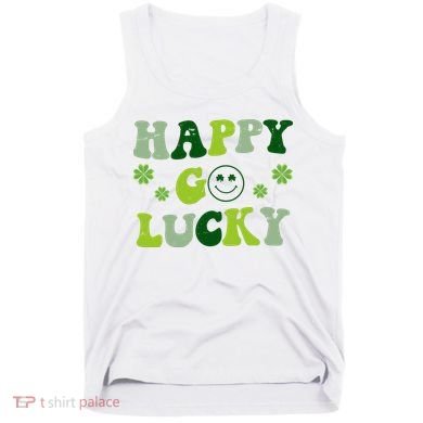 Happy Go Lucky Retro Hippie St Patrick's Day Tank Top