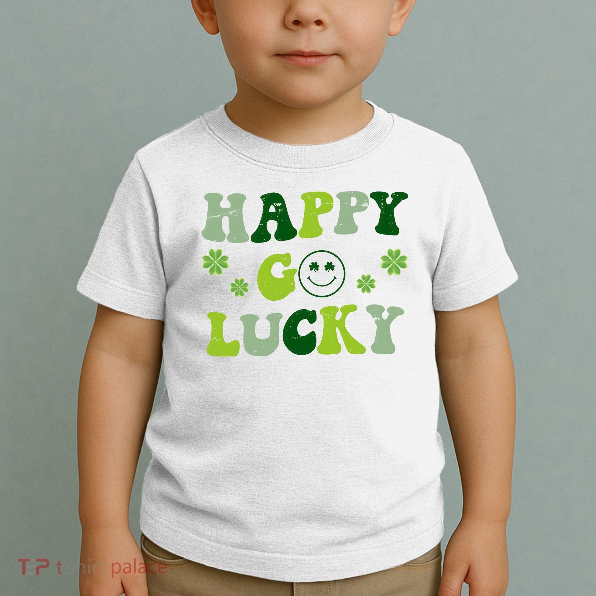 Happy Go Lucky Retro Hippie St Patrick's Day Toddler T-Shirt