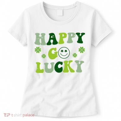 Happy Go Lucky Retro Hippie St Patrick's Day Women's T-Shirt