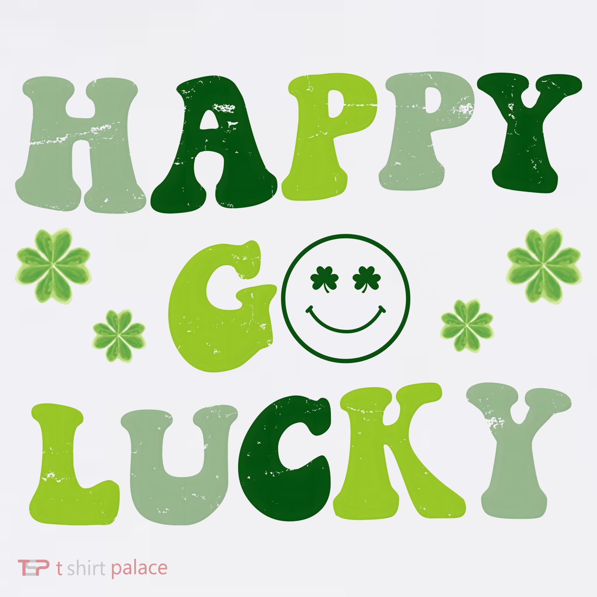 Happy Go Lucky Retro Hippie St Patrick's Day Kids Sweatshirt