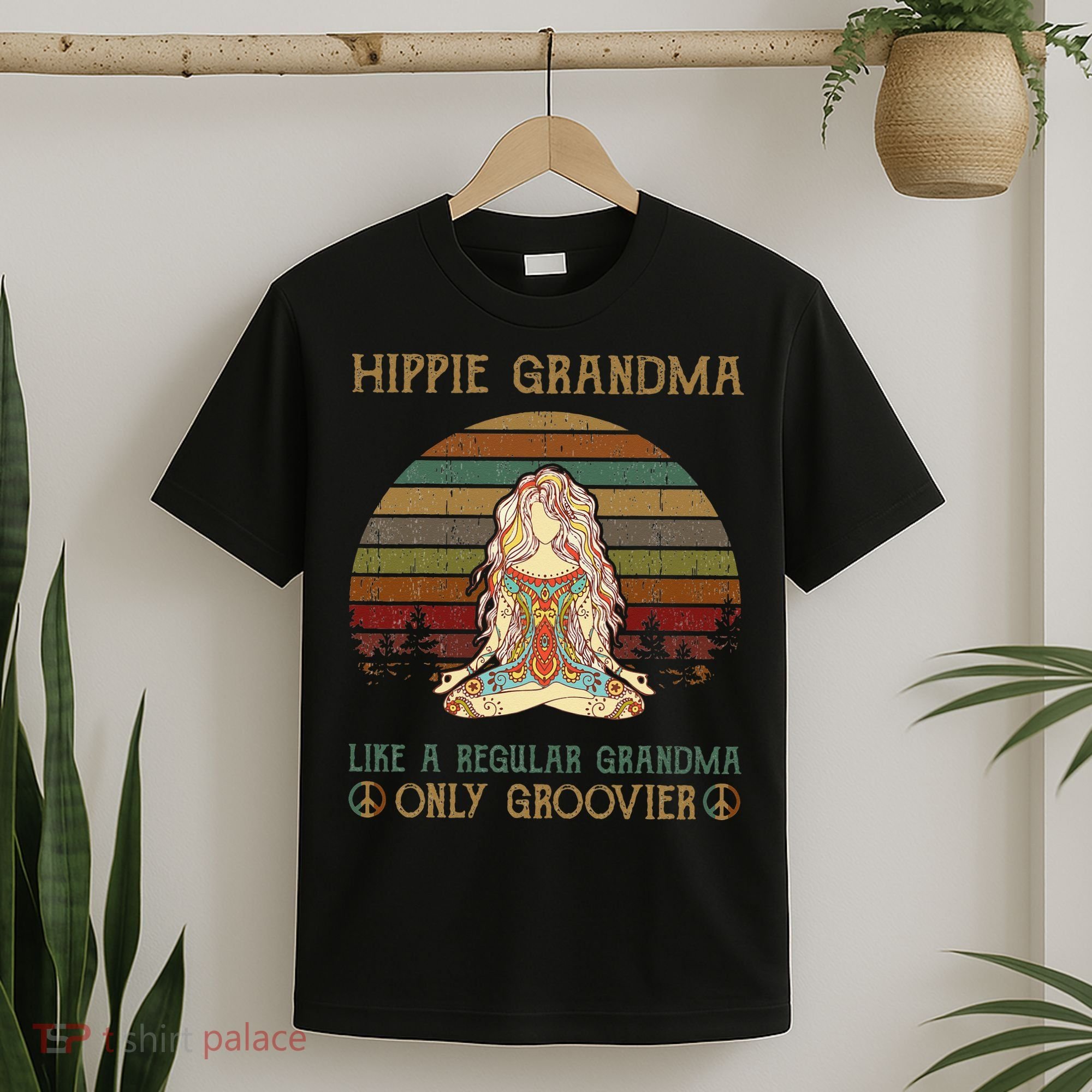 Hippie Grandma Like A Regular Grandma Vintage T-Shirt