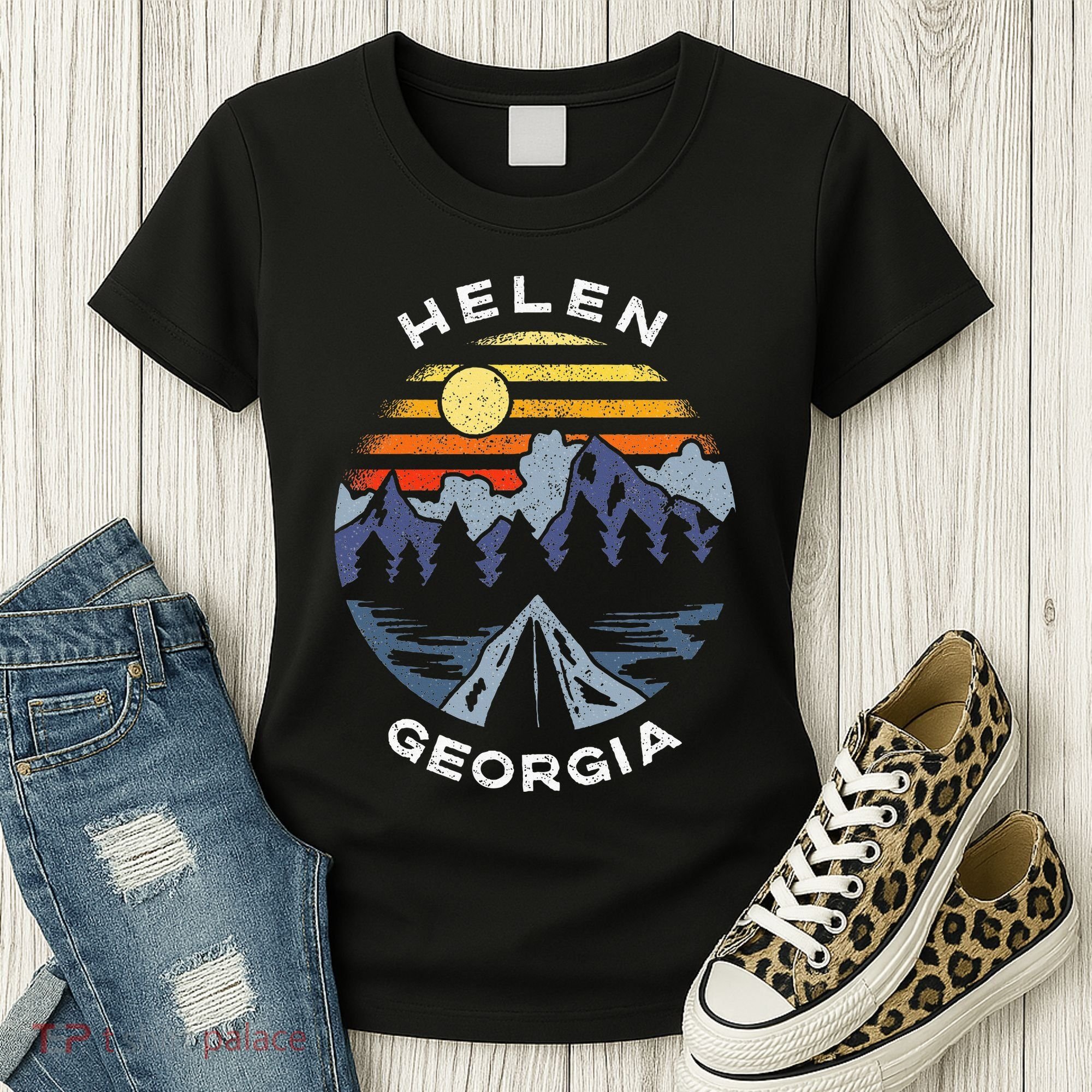Helen Georgia Mountains Lake Ga Vacation Souvenir Women's T-Shirt