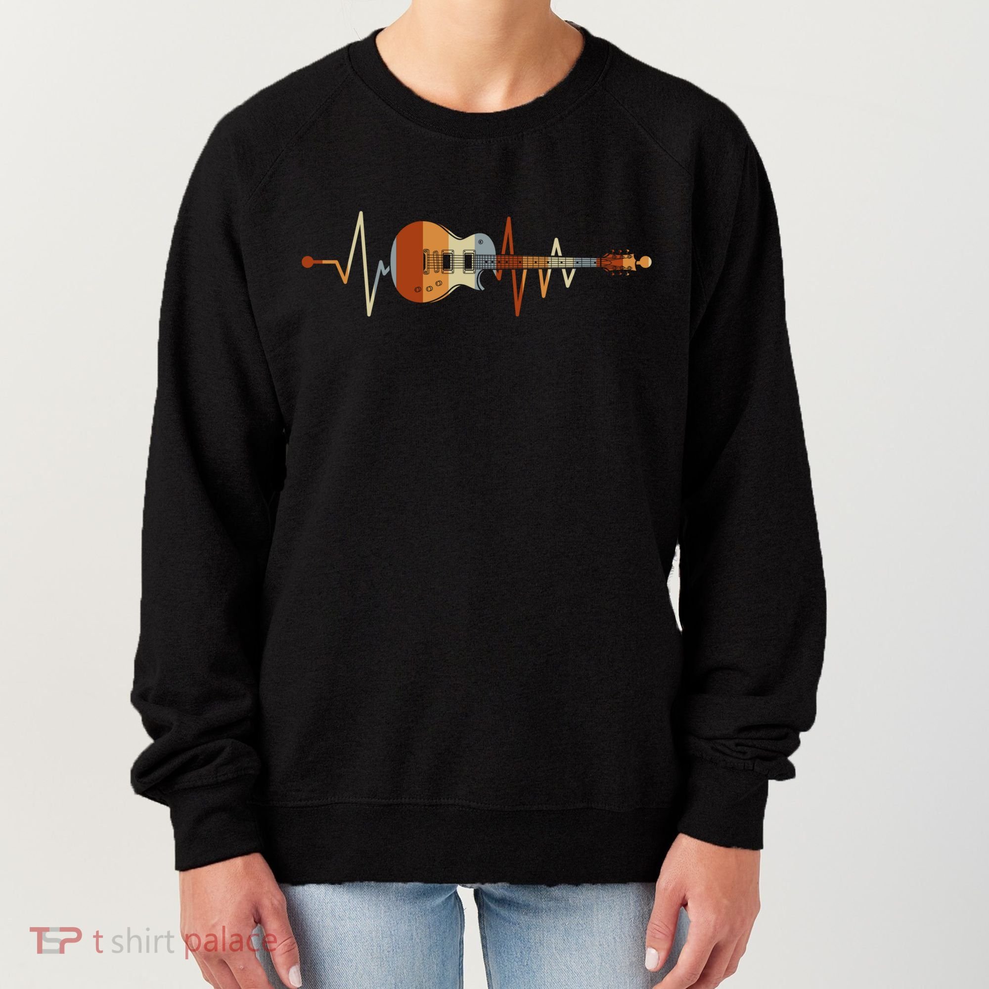 Heartbeat Guitar Meaningful Gift Women's Sweatshirt