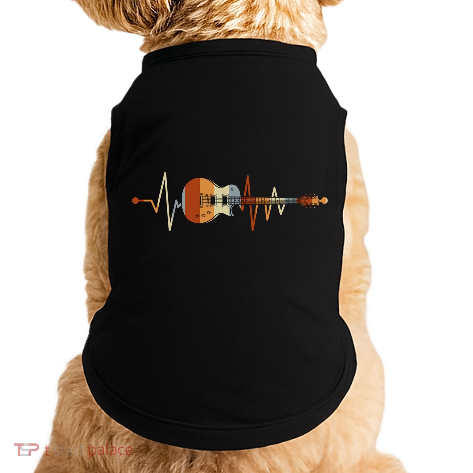 Heartbeat Guitar Meaningful Gift Doggie Tank