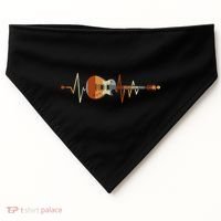 Heartbeat Guitar Meaningful Gift USA-Made Doggie Bandana thumb 0
