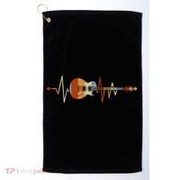 Heartbeat Guitar Meaningful Gift Golf Towel thumb 0