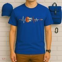 Heartbeat Guitar Meaningful Gift T-Shirt thumb 6