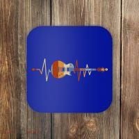 Heartbeat Guitar Meaningful Gift Coaster thumb 0