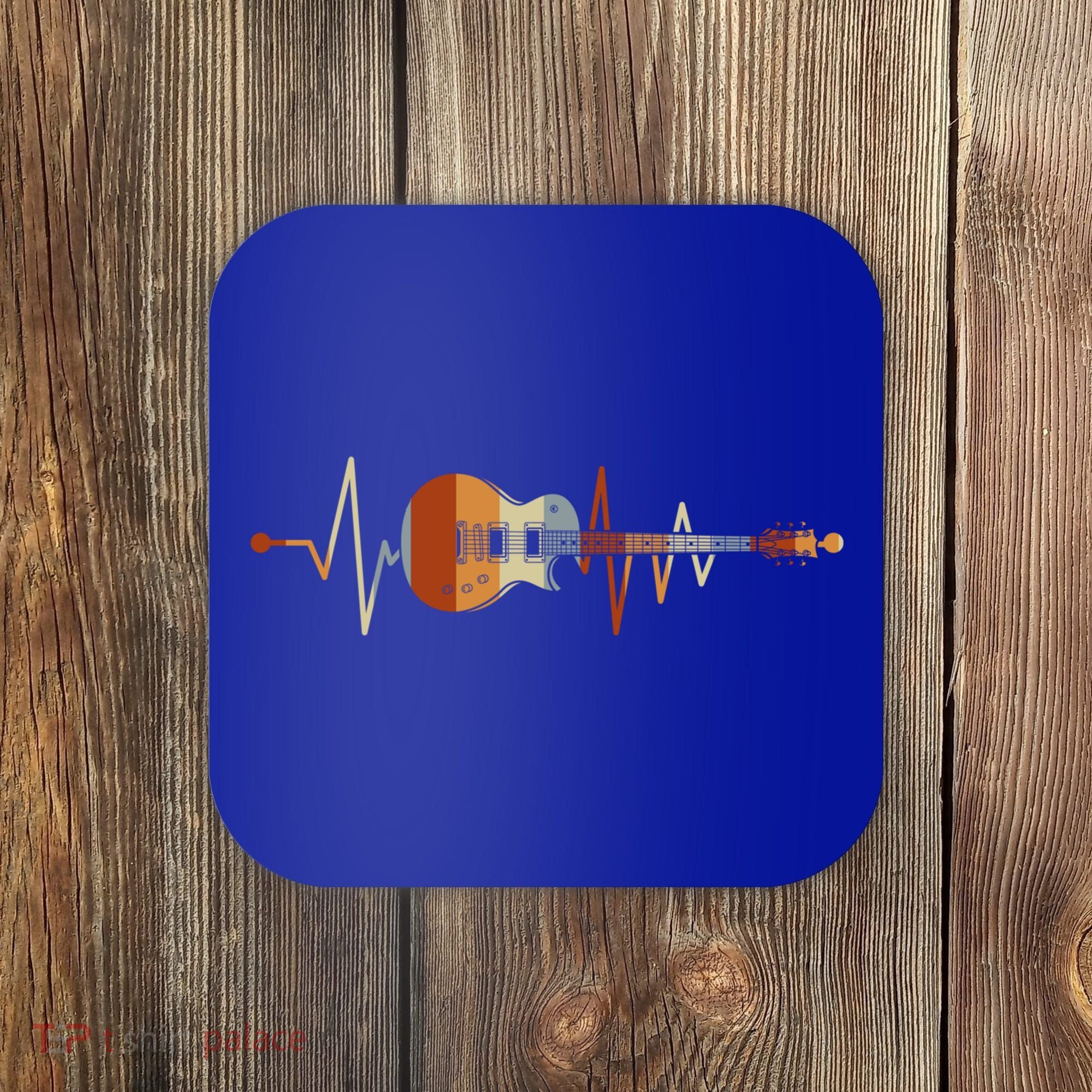 Heartbeat Guitar Meaningful Gift Coaster