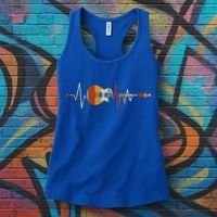 Heartbeat Guitar Meaningful Gift Women's Tank Top thumb 3