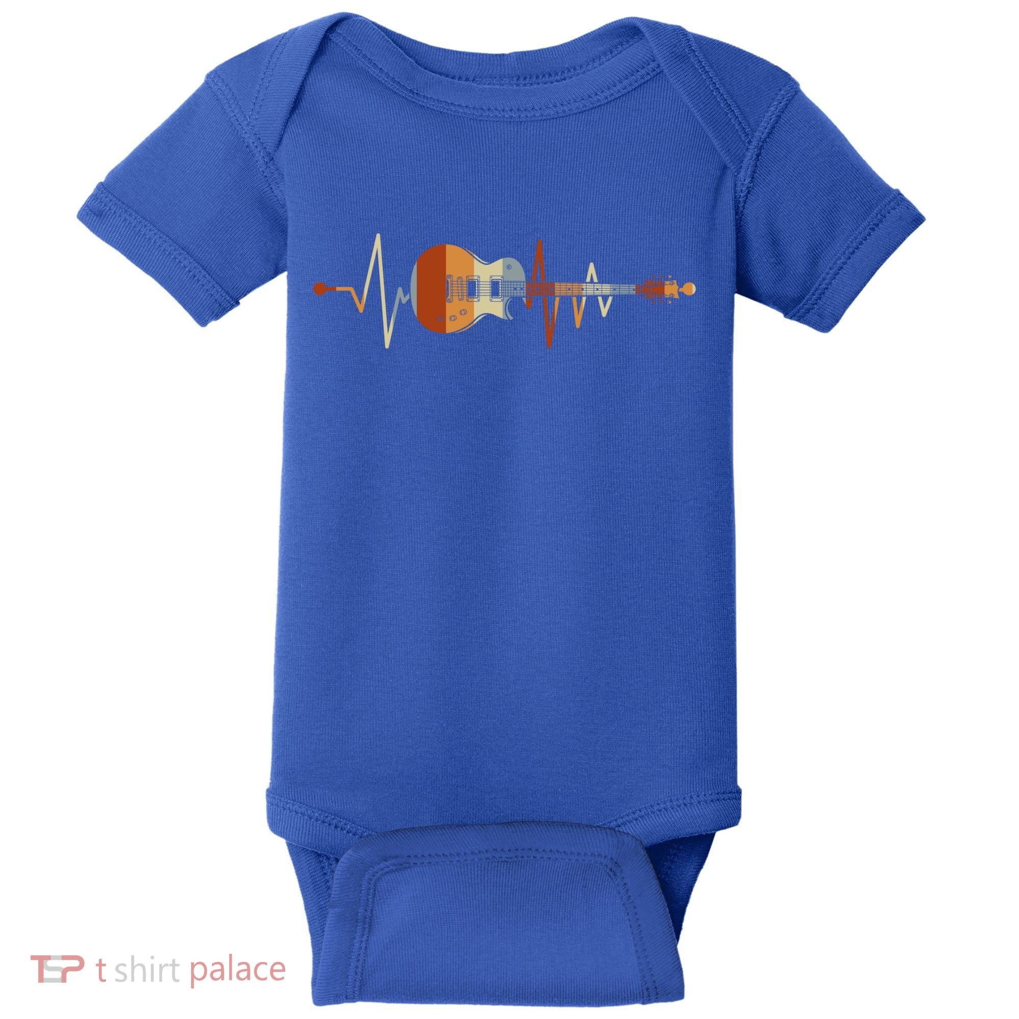 Heartbeat Guitar Meaningful Gift Baby Bodysuit