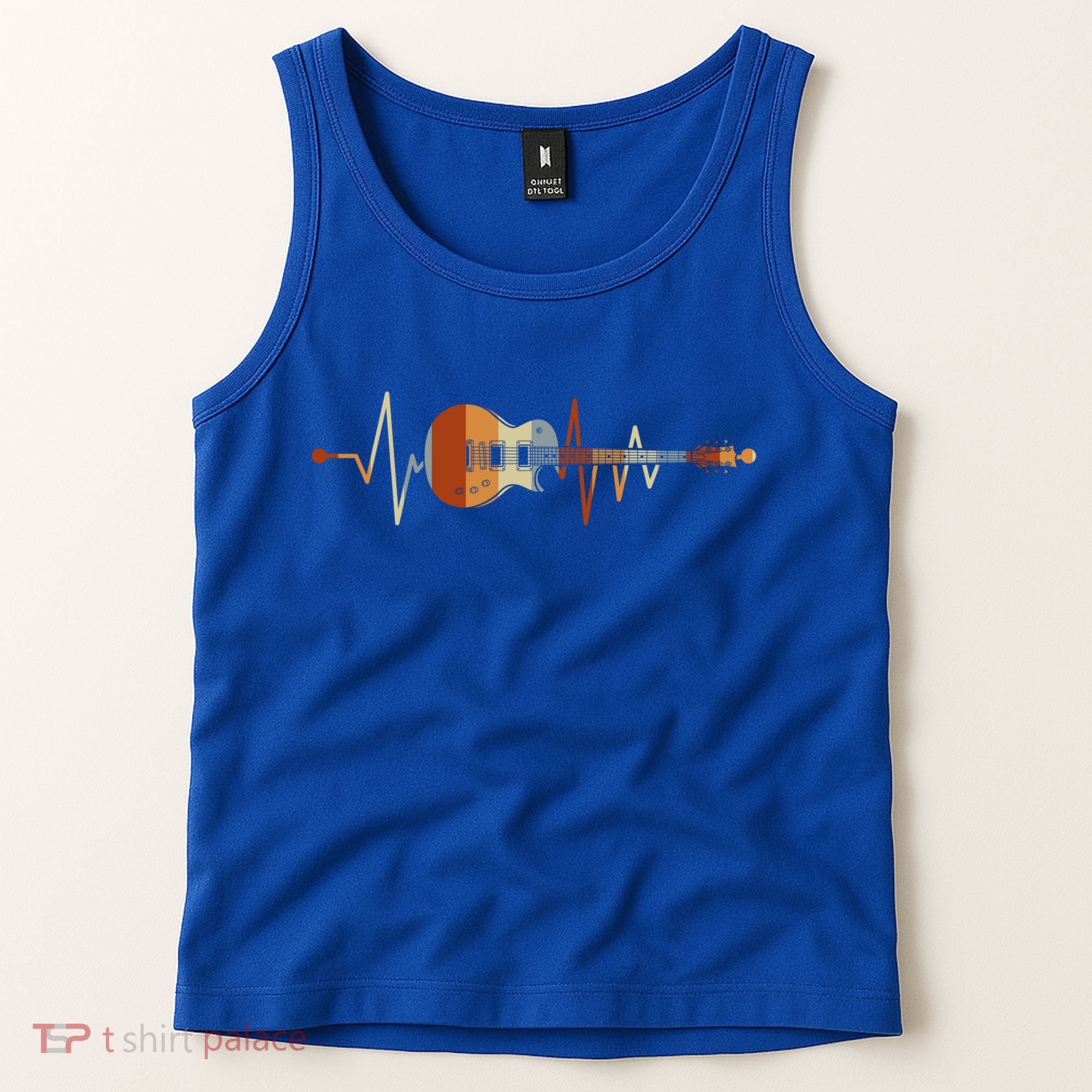 Heartbeat Guitar Meaningful Gift Tank Top