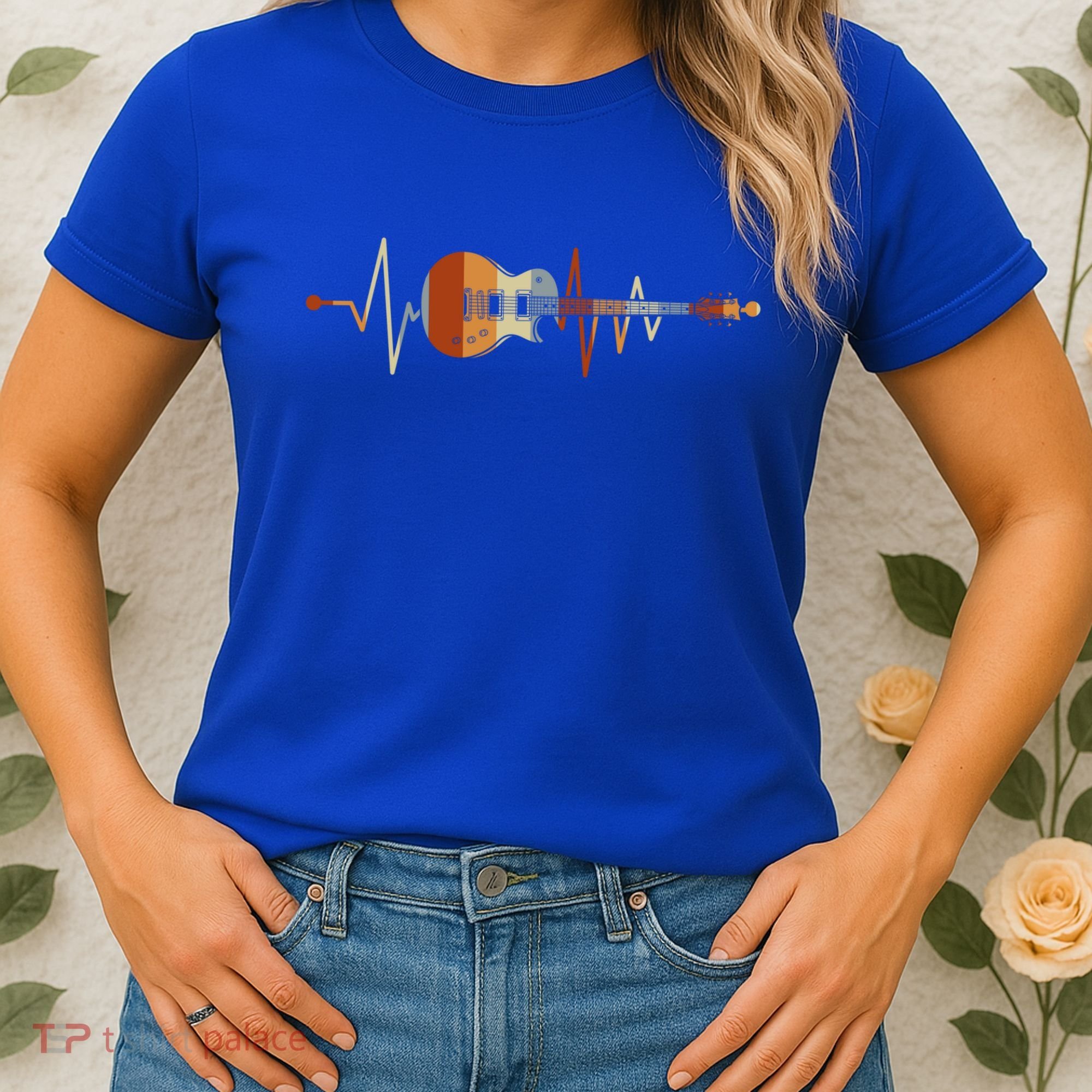 Heartbeat Guitar Meaningful Gift Women's T-Shirt
